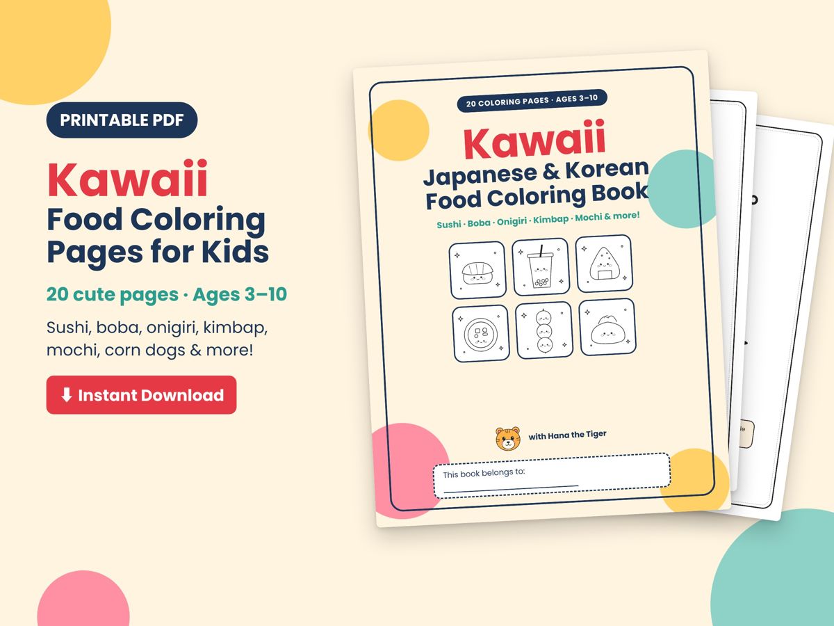 Kawaii Food Coloring Pages