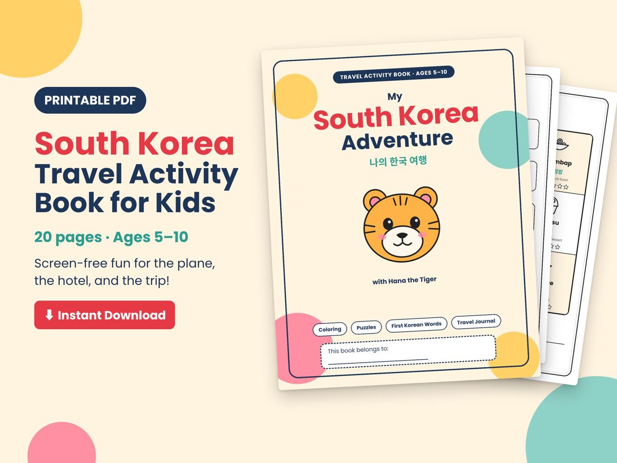 South Korea Travel Activity Book